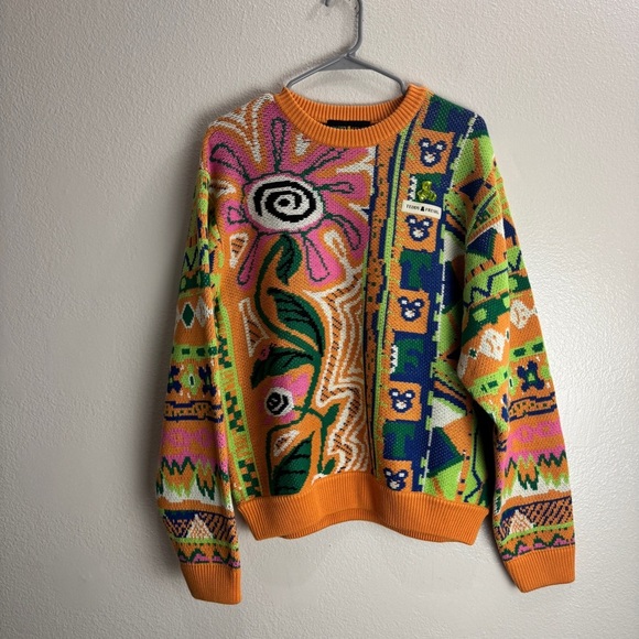 Teddy Fresh Vintage Matching Sweater And Knit Shorts Size Small Y2K - Picture 1 of 15